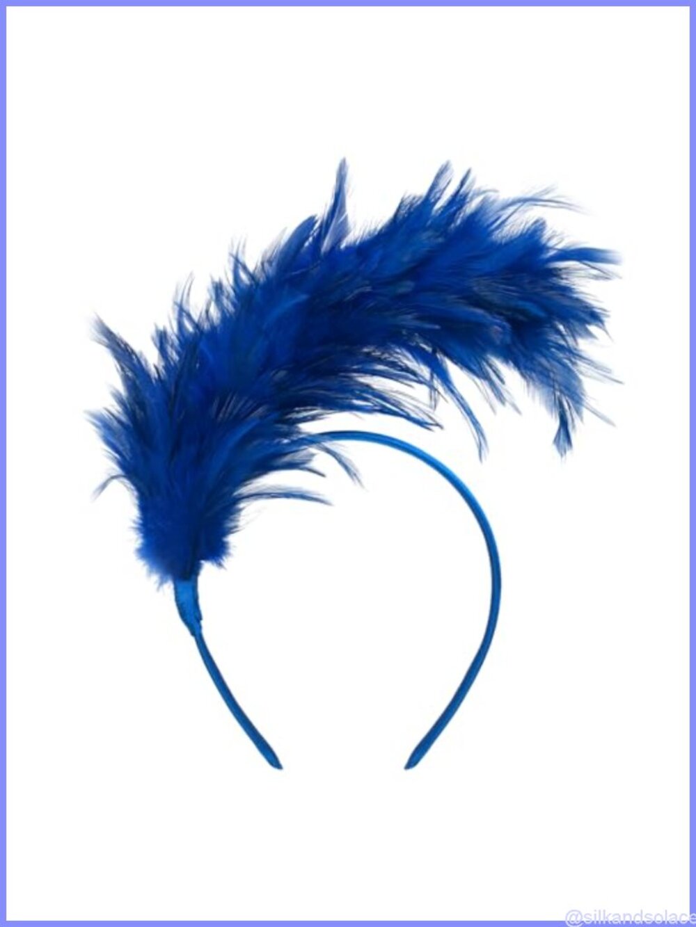 Feather Fascinator Headband Satin 1920s Kentucky Derby Headpiece